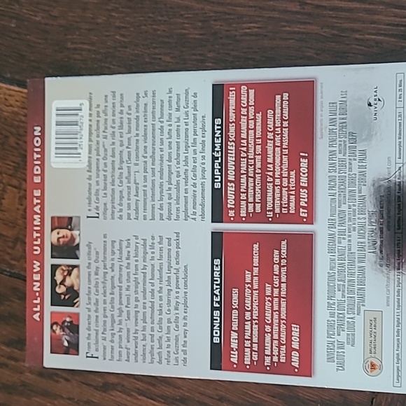 CARLITOS WAY DVD - Picture 2 of 2